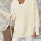 Half Zip Long Sleeve Knit Top