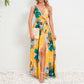 V-neck Floral Print Long Dress