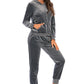 Zip-Up Hooded Jacket and Pants Set