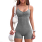 Spaghetti Strap Shorts Jumpsuit Sports Yoga Workout Tight Romper