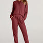 PRETTYGARDEN Women's 2 Piece Waffle Knit Lounge Outfit Long Sleeve Henley Top and Sweatpants Set Tracksuit