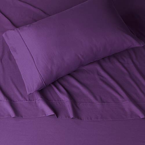 AmazonBasics Light-Weight Microfiber Sheet Set - Full, Black