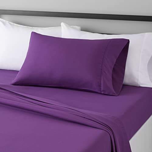 AmazonBasics Light-Weight Microfiber Sheet Set - Full, Black