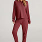 PRETTYGARDEN Women's 2 Piece Waffle Knit Lounge Outfit Long Sleeve Henley Top and Sweatpants Set Tracksuit