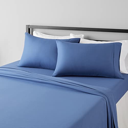 AmazonBasics Light-Weight Microfiber Sheet Set - Full, Black