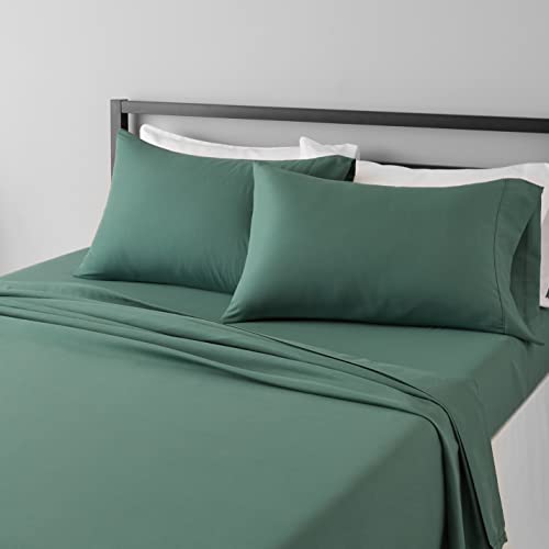 AmazonBasics Light-Weight Microfiber Sheet Set - Full, Black