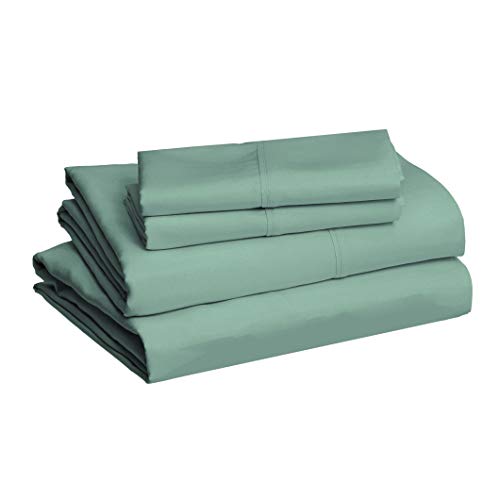 AmazonBasics Light-Weight Microfiber Sheet Set - Full, Black