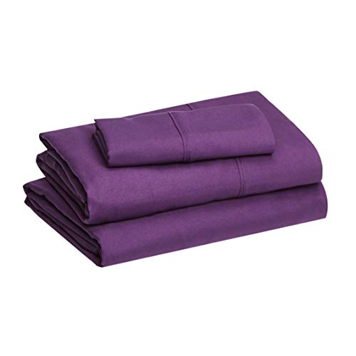AmazonBasics Light-Weight Microfiber Sheet Set - Full, Black