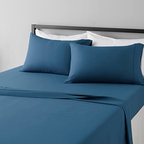 AmazonBasics Light-Weight Microfiber Sheet Set - Full, Black