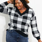 Heimish Plaid and Personality Full Size V-Neck Sweater