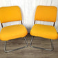 Vintage Set of Two Cantilever Tubular Chrome Chairs