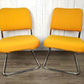 Vintage Set of Two Cantilever Tubular Chrome Chairs