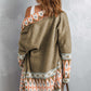 Bohemian Open Front Dropped Shoulder Cardigan