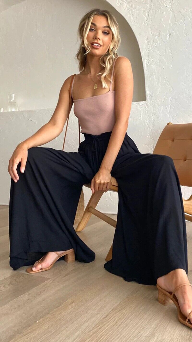 Womens Pants Wide Leg Loose Comfy Lounge Sweatpants With Pockets