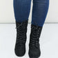 Forever Link Rhinestone Lace-Up Combat Booties