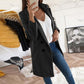 Medium long button wool coat