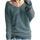 Oversize Sweater Women V-Neck Wool Autumn Winter Long Sweater