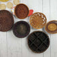 Vintage Farmhouse Set of 12 Wall Wicker Baskets