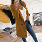 Medium long button wool coat