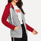 Colorblock Hooded Pullover Sweatshirt