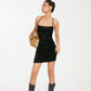 French Sequined Suspender Short Dress