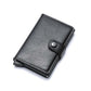 RFID Anti-theft Men Vintage Wallet Aluminum Metal Purse Leather Cover