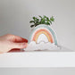 Small Rainbow planter. Happy ceramic planter