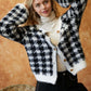 Davi & Dani Houndstooth Button Down Cardigan