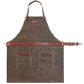 Rugged Men's Apron - Waxed Canvas - Dark Oak