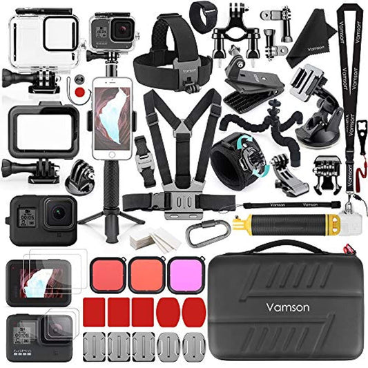 Vamson 64 in 1 Accessories Kit for GoPro Hero 8