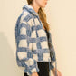 Hyfve Plaid Zip Up Drawstring Teddy Jacket