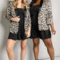 ee:some Full Size Animal Print Contrast Trim Blazer