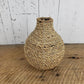 Vintage Weaved Wicker & Metal Vase