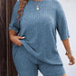 Ekouaer Pajamas 2 Piece Lounge Sets Ribbed Knit Matching