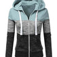 Colorblock Hooded Pullover Sweatshirt