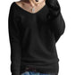 Oversize Sweater Women V-Neck Wool Autumn Winter Long Sweater