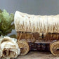 Vintage Covered Wagon Planter, Matte