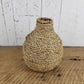 Vintage Weaved Wicker & Metal Vase