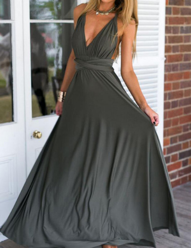 Sexy Women Bandage Convertible Boho Maxi Dress