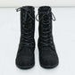 Forever Link Rhinestone Lace-Up Combat Booties