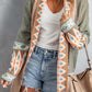 Bohemian Open Front Dropped Shoulder Cardigan