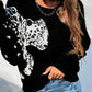 Leopard Graphic Pullover Sweater