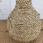 Vintage Weaved Wicker & Metal Vase