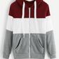 Colorblock Hooded Pullover Sweatshirt