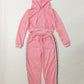 Cotton Sportswear Suit Short Hooded Sweatshirt and Straight Pants