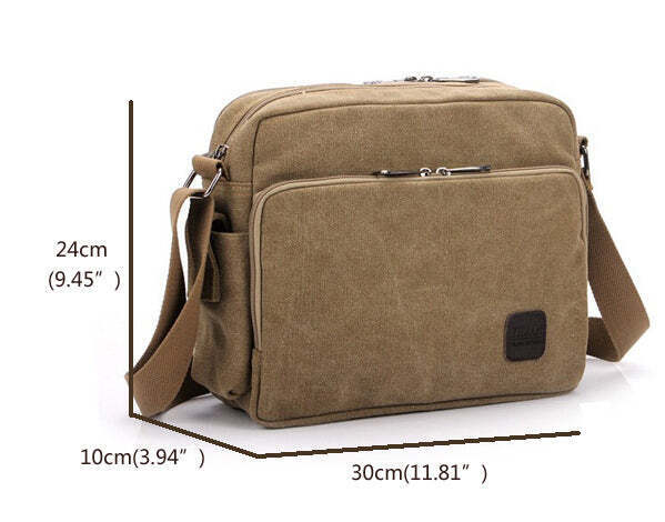 Men's Multifunction Canvas One Shoulder Business Casual Bag