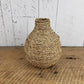 Vintage Weaved Wicker & Metal Vase