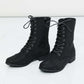 Forever Link Rhinestone Lace-Up Combat Booties