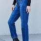 Judy Blue Full Size Distressed Straight Leg Jeans with Pockets