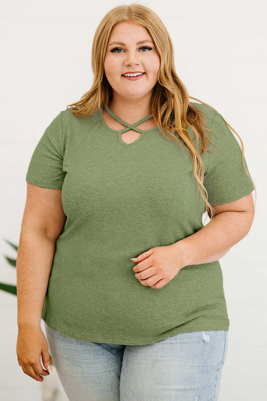 Plus Size Plus Size Crisscross T-Shirt T-Shirt